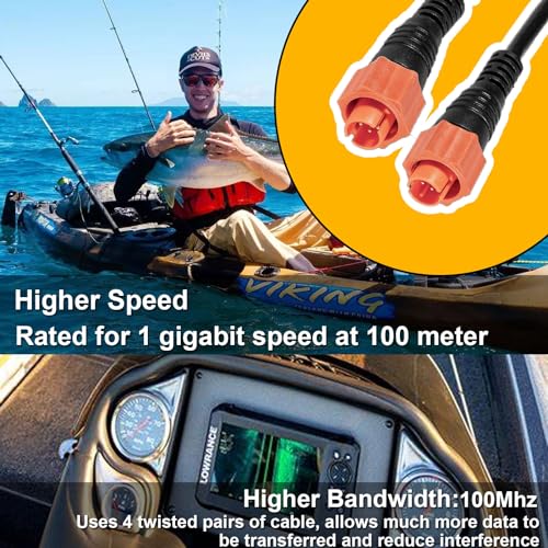 Cable Ethernet para modelos Lowrance con conector amarillo 5 pines 1.82 m miniatura 3