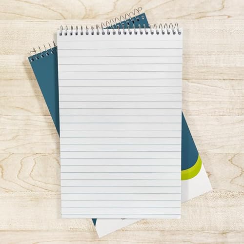 three leaf Bloco de escrita pautado, 14 x 23 cm, 100 folhas, pacote com 1, sem sangramento de tinta,