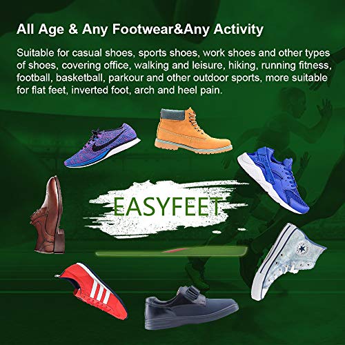 Festnight Inserções esportivas universais Palmilhas resistentes a choques com suporte de arco Palmil