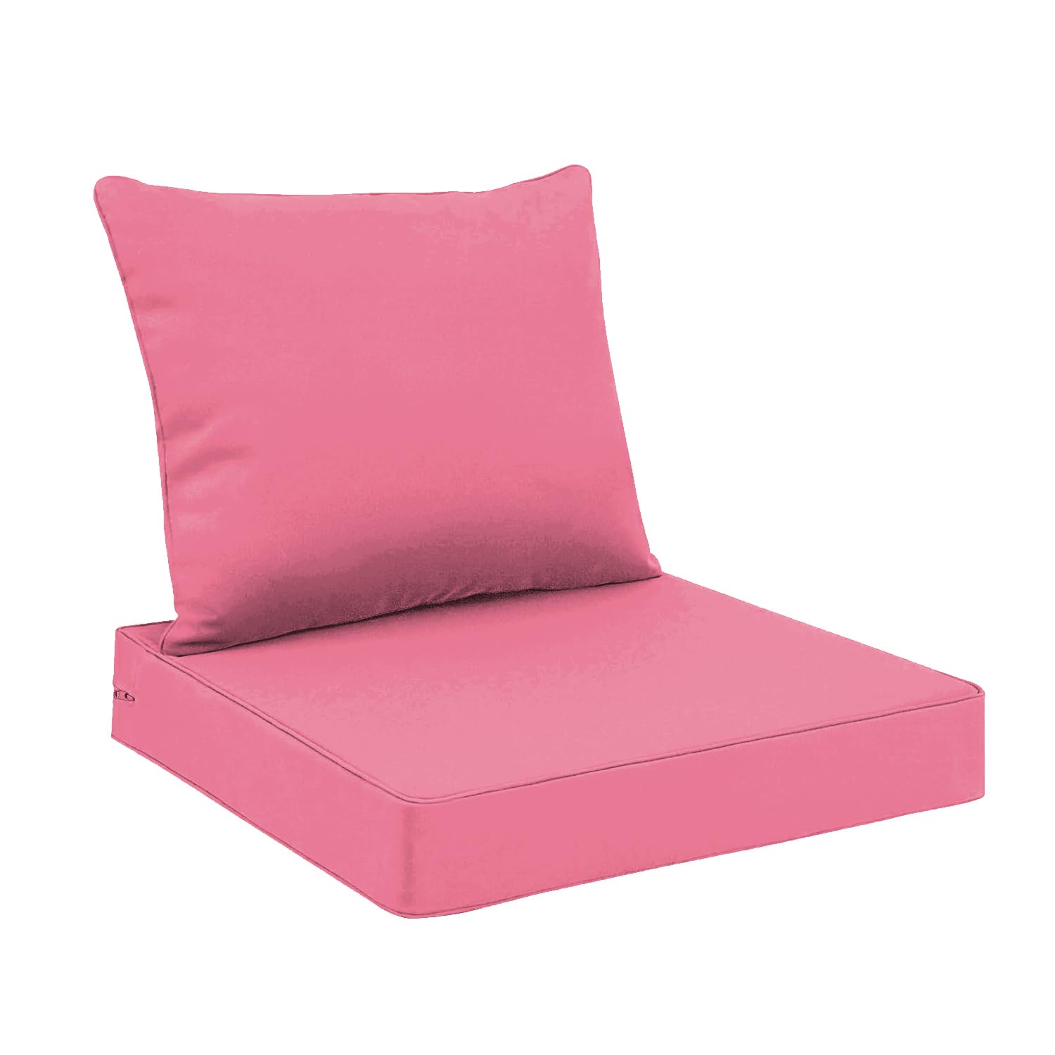 Photo 1 of All Smiles Outdoor Chair Cushions for Patio Furniture Set of 24x24 Inch for Deep Seat Waterproof Fade Resistant Replacement Cushions with Removable Cover for Seat Yard Garden Deck?Hot Pink