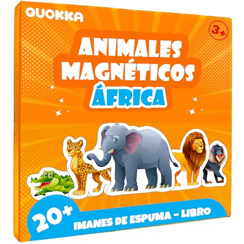 QUOKKA Juego Magnético para Niños 2 3 Años   20+ Piezas Puzzle Magnético de África   Entretenimiento Niños Viaje en Avión y Coche – Libro Magnetico Bebe – Juguetes Educativos Regalo de 1 a 4 Años