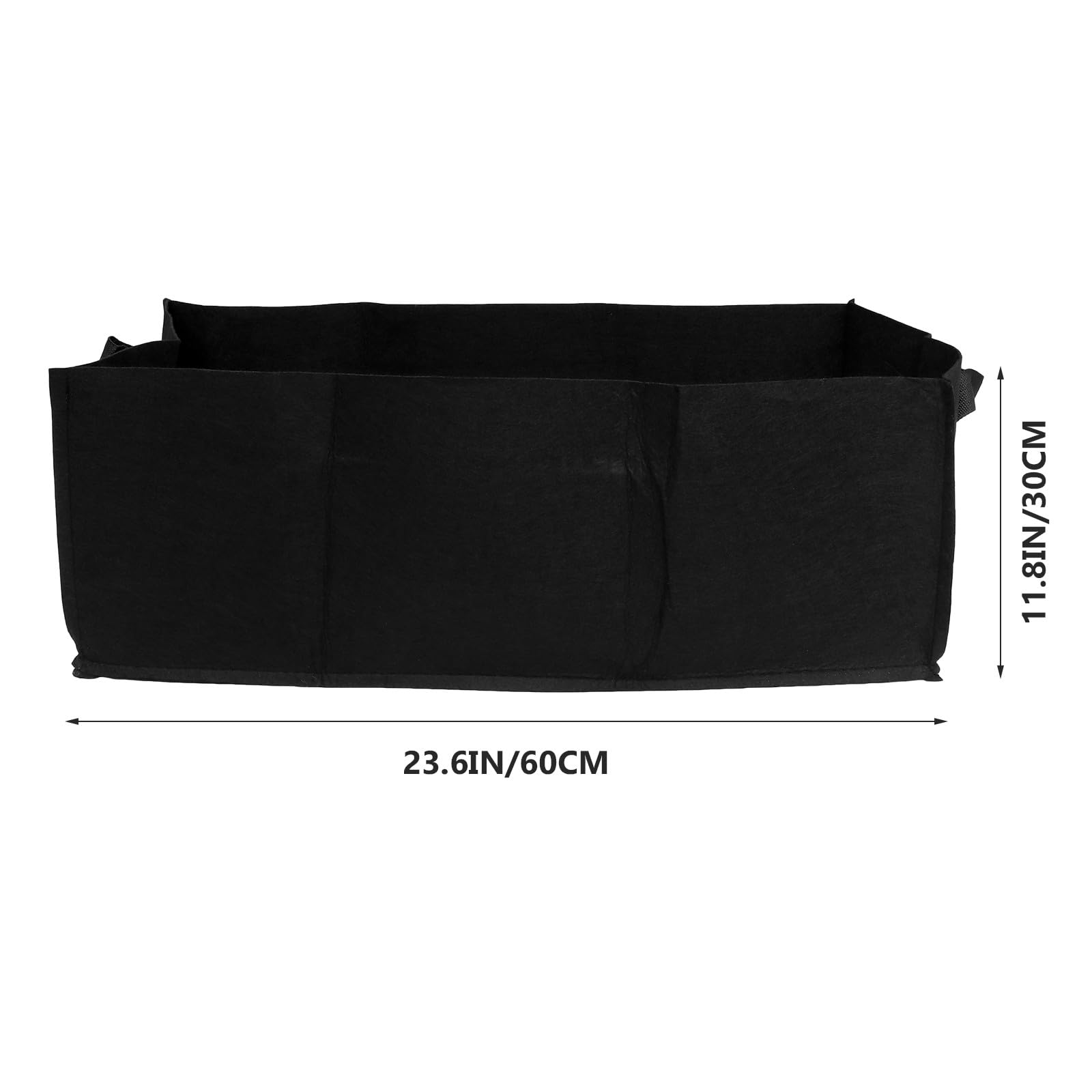 KESYOO Bolsas de Cultivo Reutilizables de Tela No Tejida Negras, Tamaño Grande 60x30x20 Cm, Paquete de 6 Unidades para Siembra en Jardín, Huerto y Balcón, Bolsa de Crecimiento