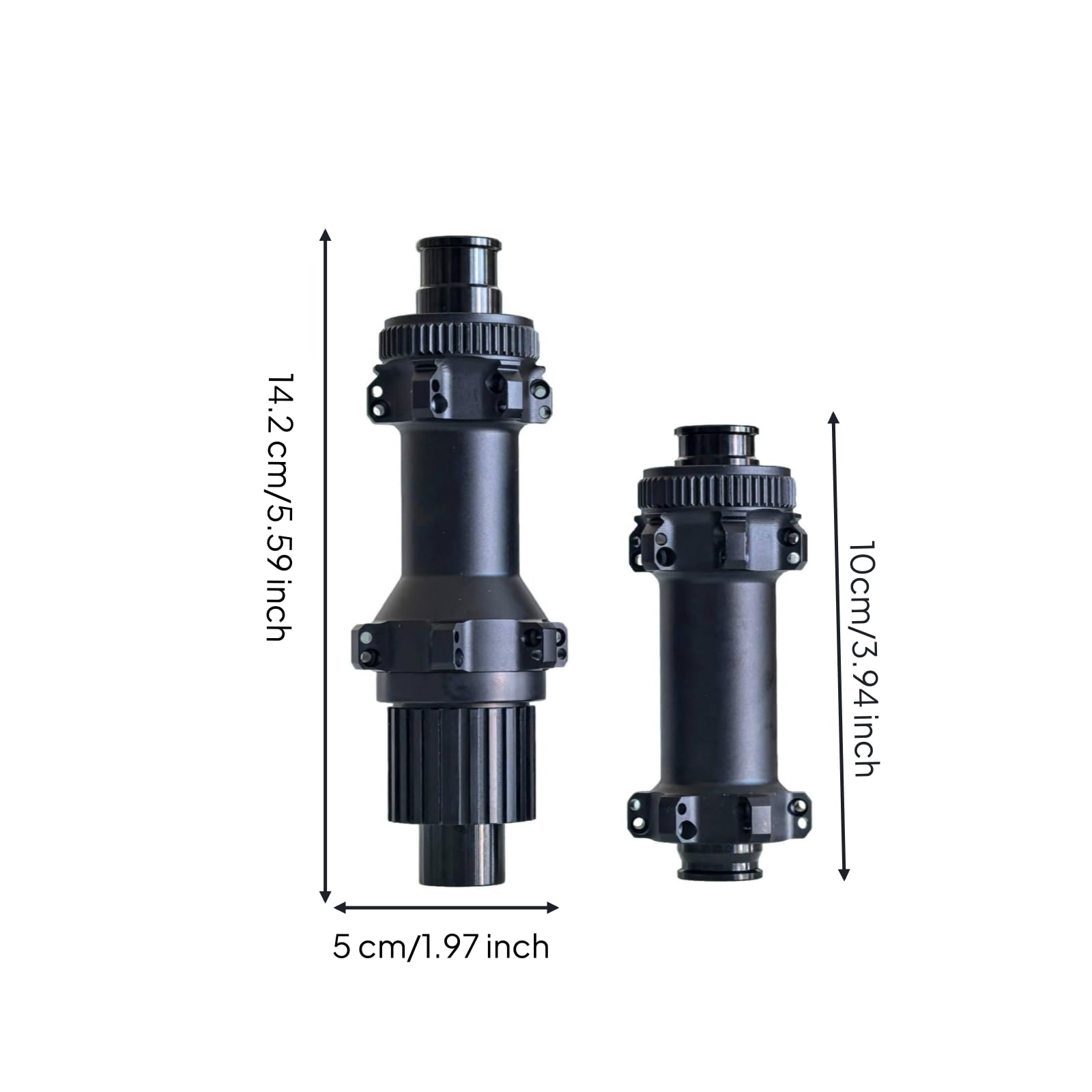 Harilla Buje de Rueda de Bicicleta Buje Rueda Ciclismo Buje Trasero Buje Delantero con Cuerpo de Aleación Ligera y Rotación Fluida Trinquete Estilo DT 54, 100/142mm, Style to 1