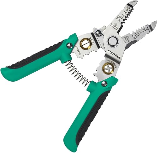 Miniatura 1 de Pelacables, pelacables multifuncionales, eléctricos con cortes de 8, 10, 12, 14, 16, 18, 20, 22 AWG, alicates de corte, divisor de cables,