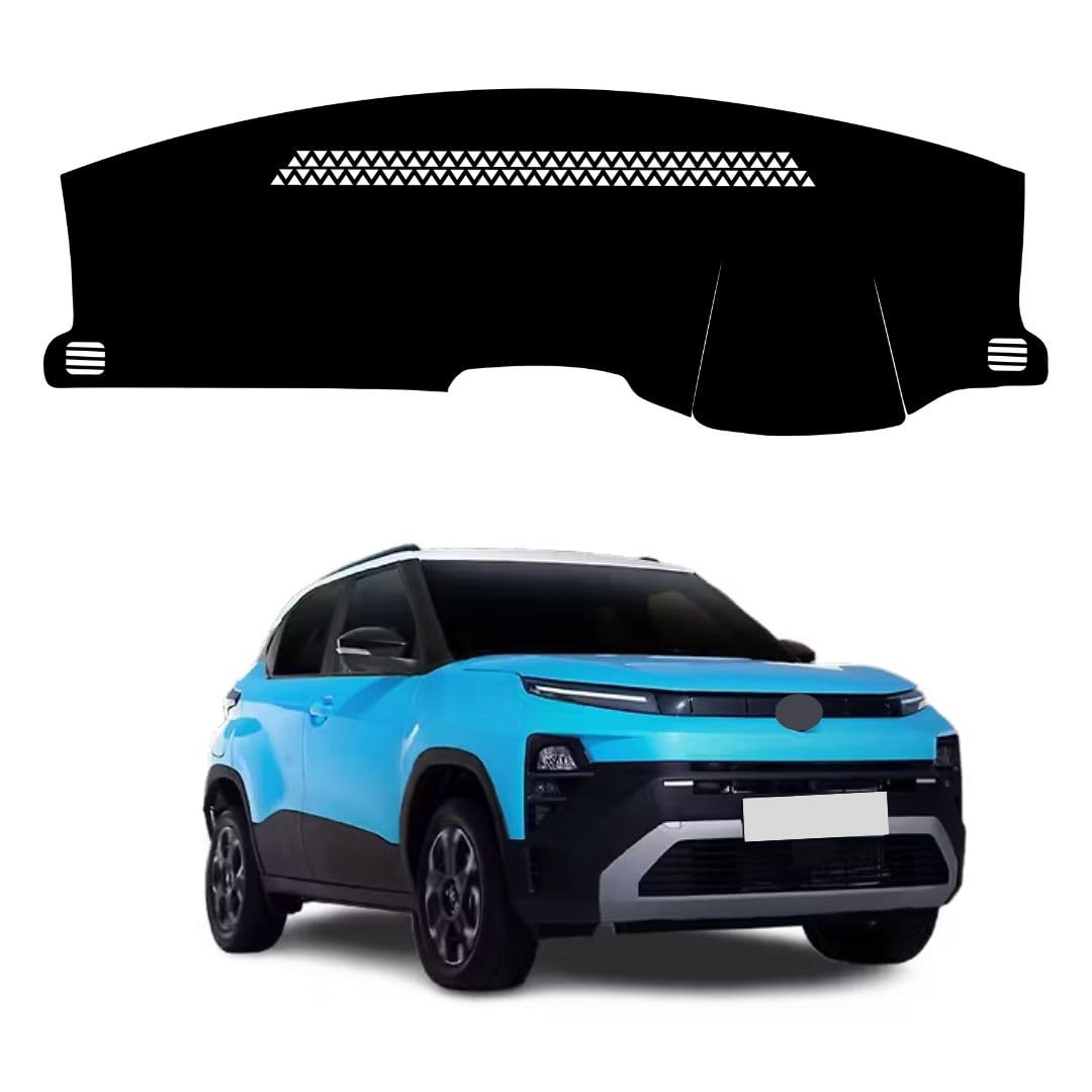 Car Dashboard Cover Compatible with Tata Punch 2025-2026 Dustproof, UV Resistant Sun Shade Carpet Custom Fit Car Accessories Black-image-39