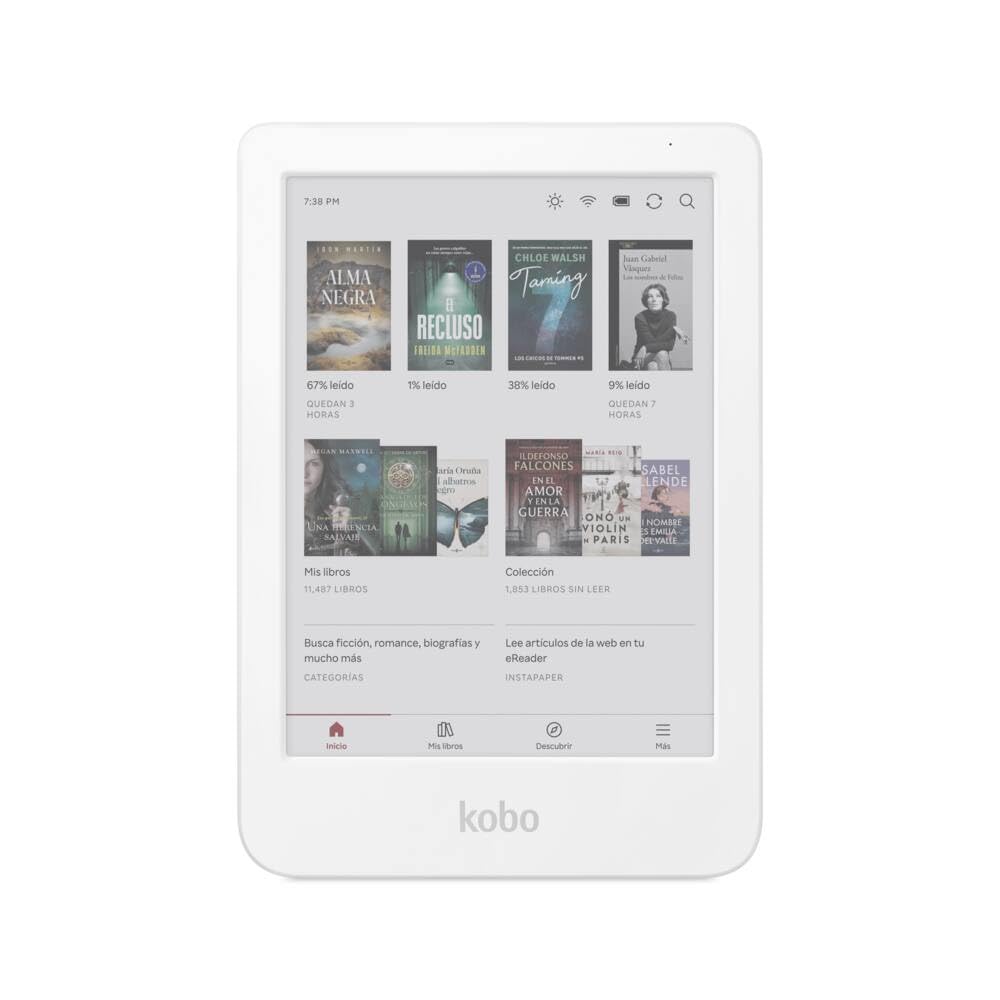 Kobo Clara Colour - Lector electrónico a Color | Pantalla Kaleido 3 de 6 Pulgadas sin Reflejos a Color y Tinta | Opción de Modo Oscuro | Resistente al Agua | Audiolibros | 16 GB de Almacenamiento