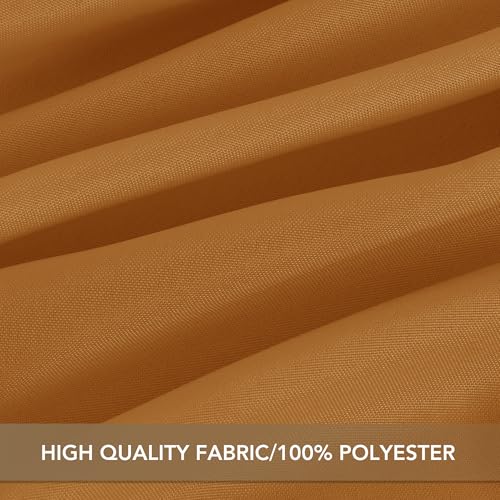 Image of sancua Thanksgiving Tablecloths for 6 Foot Rectangle Tables, 6 Pack Light Brown - Washable Polyester Fabric Fall Table Cloth for Harvest Party, Birthday, Banquet Reception, 54x108 Inch Bronze