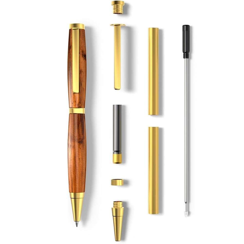 Kits Bolígrafos para Torneado Madera, Paquete 10, con, Kit para Hacer Bolígrafos Delgados, Suministros para Torneado Bolígrafos, Kit Bolígrafo Giratorio para Bricolaje