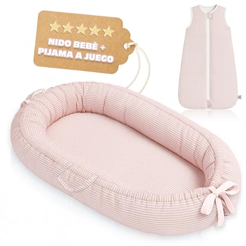 It's Petite Saco De Dormir Bebe Invierno 0-6 Meses - Nido Bebe Recien Nacido 45x85CM Estrellado - Saco (Rosa)
