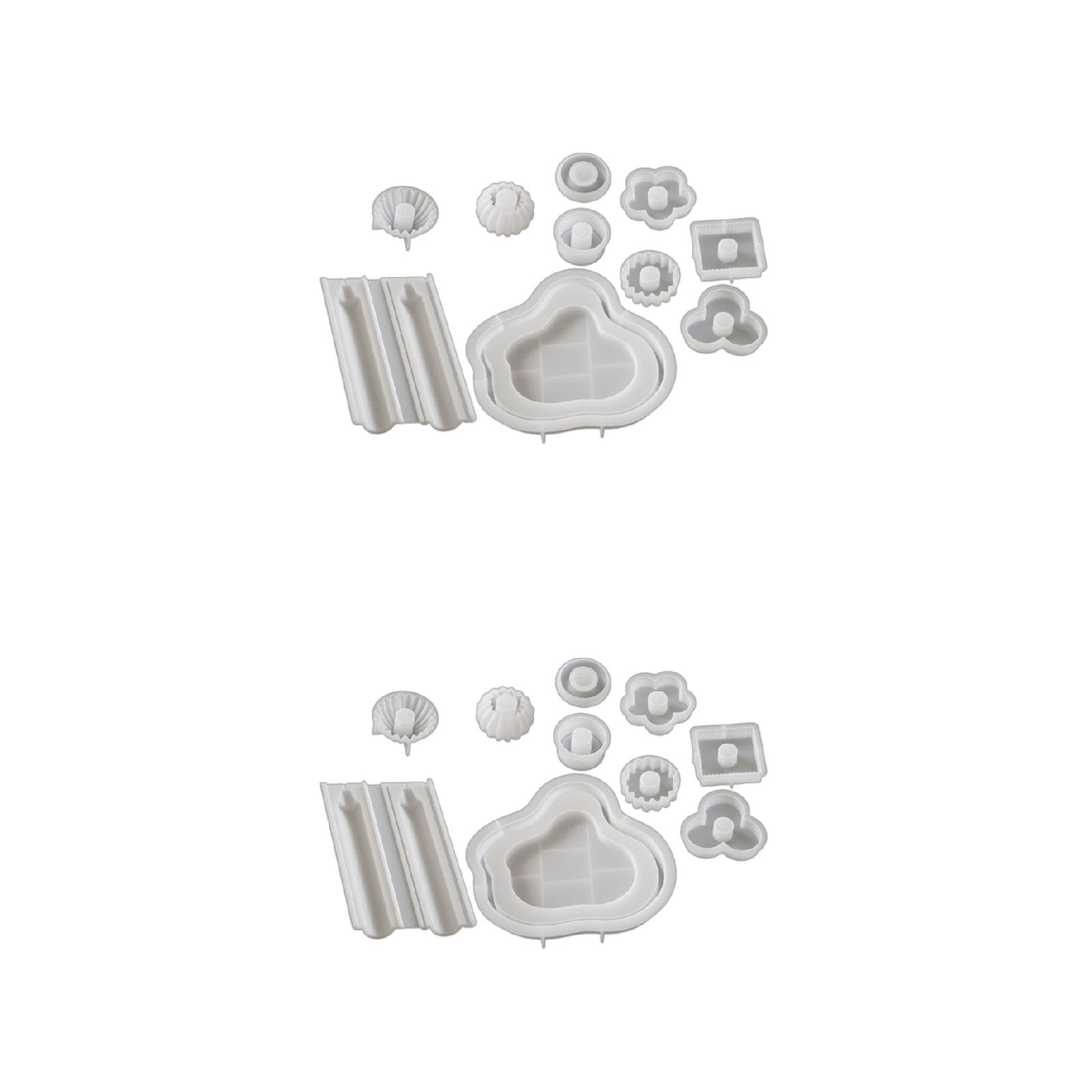 10 stampi impilabili in silicone per colonne, sapone, cioccolato, impilabili, in silicone, con vassoio in resina