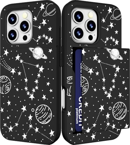 IWONE for iPhone 13 Pro Max Case - White Stars Universe