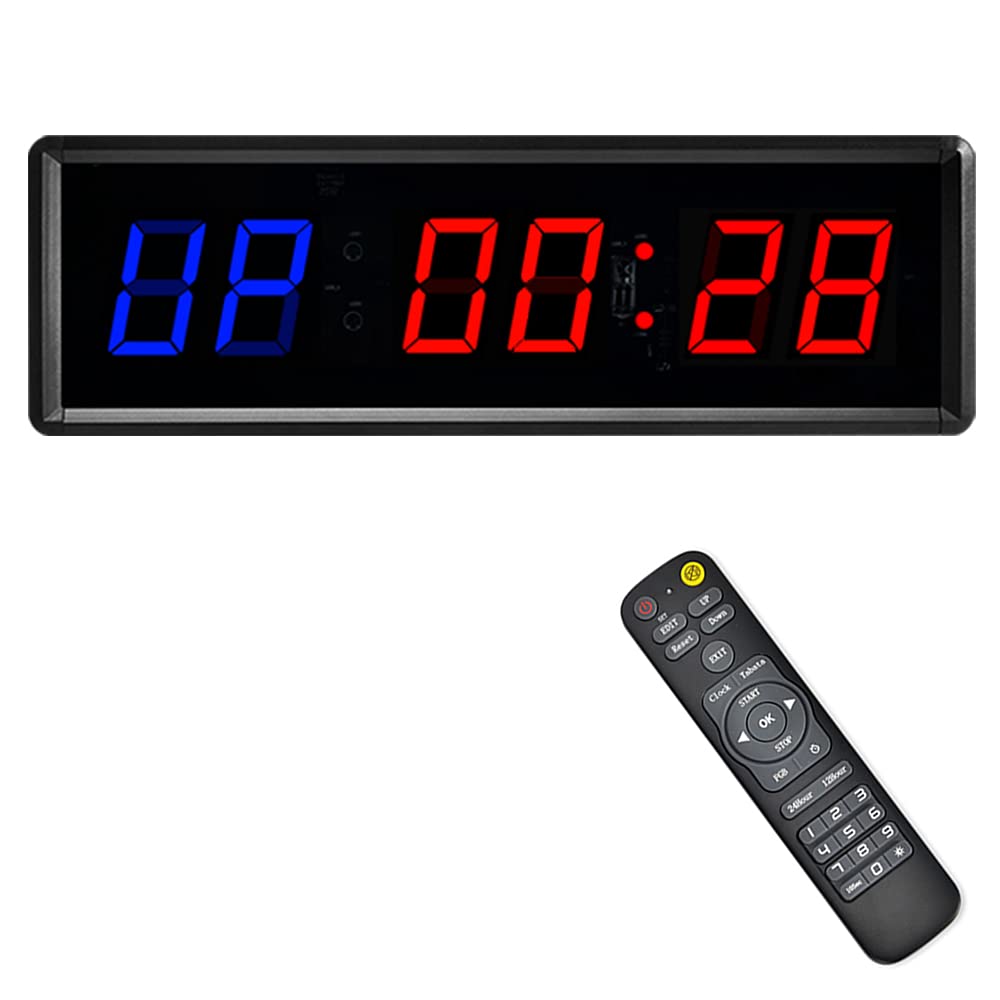 Buy PULIVIA Gym Clock Fitness Interval Timer 1.5‘’, Count Down/Up Timer