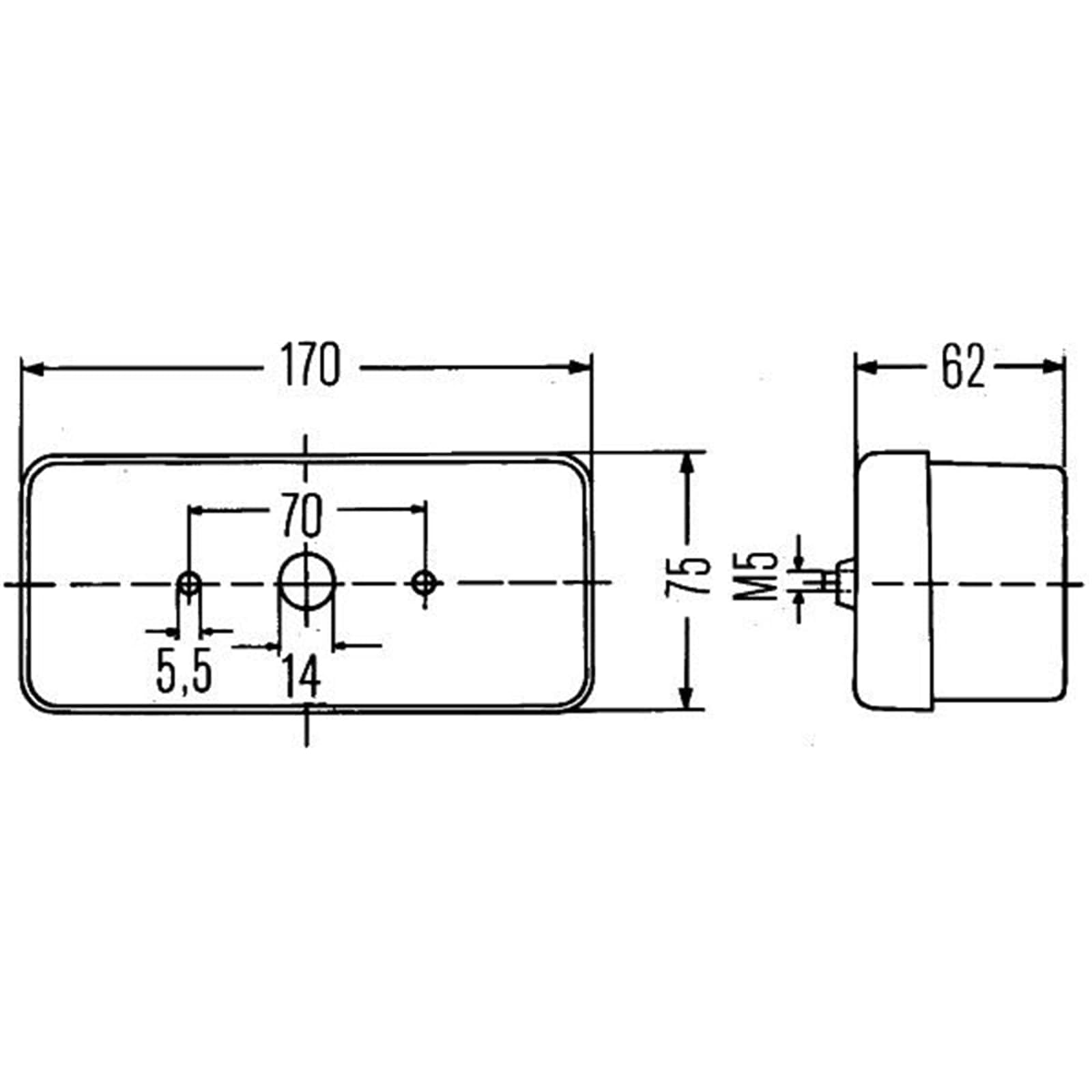 HELLA 2BE 002 582-031 Indicatore direzione, Alogeno, 12V, Montaggio, esterno/avvitato, Spina Spina piatta, Sx/Dx, Quantità 1