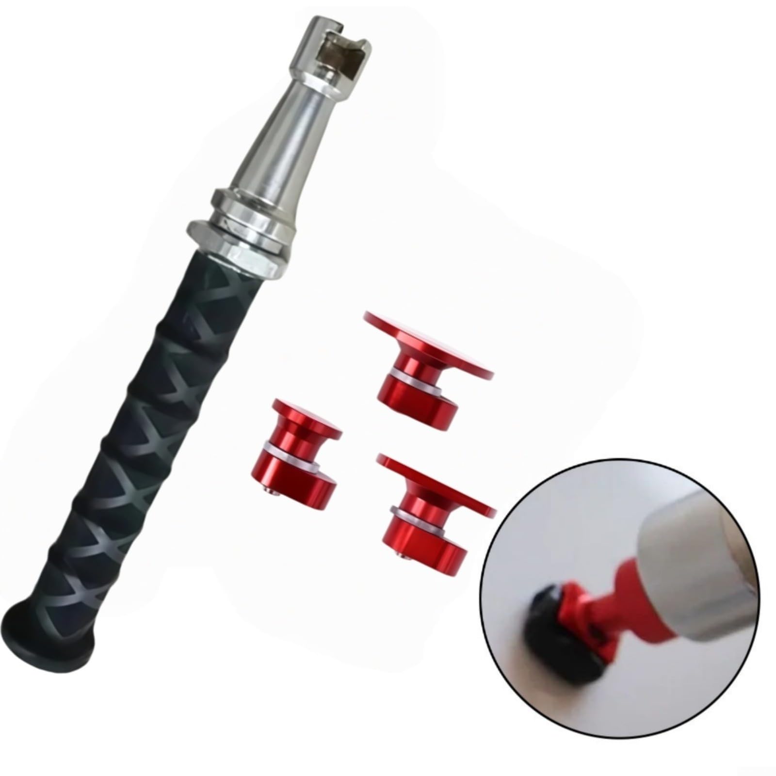 Martello per riparazione ammaccature auto, 27-38 cm, telescopico con meccanismo a molla, strumento delicato sulla vernice per fai da te