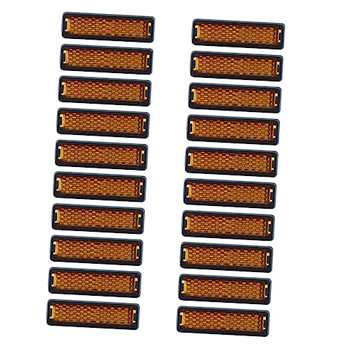 BRIGHTFUFU 20Pcs High Visibility Bike Warning Reflectors Foot Pedal Reflector Kit for Enhanced Safety Night Cycling Compatible with Pedals Reflective Bike Accessories
