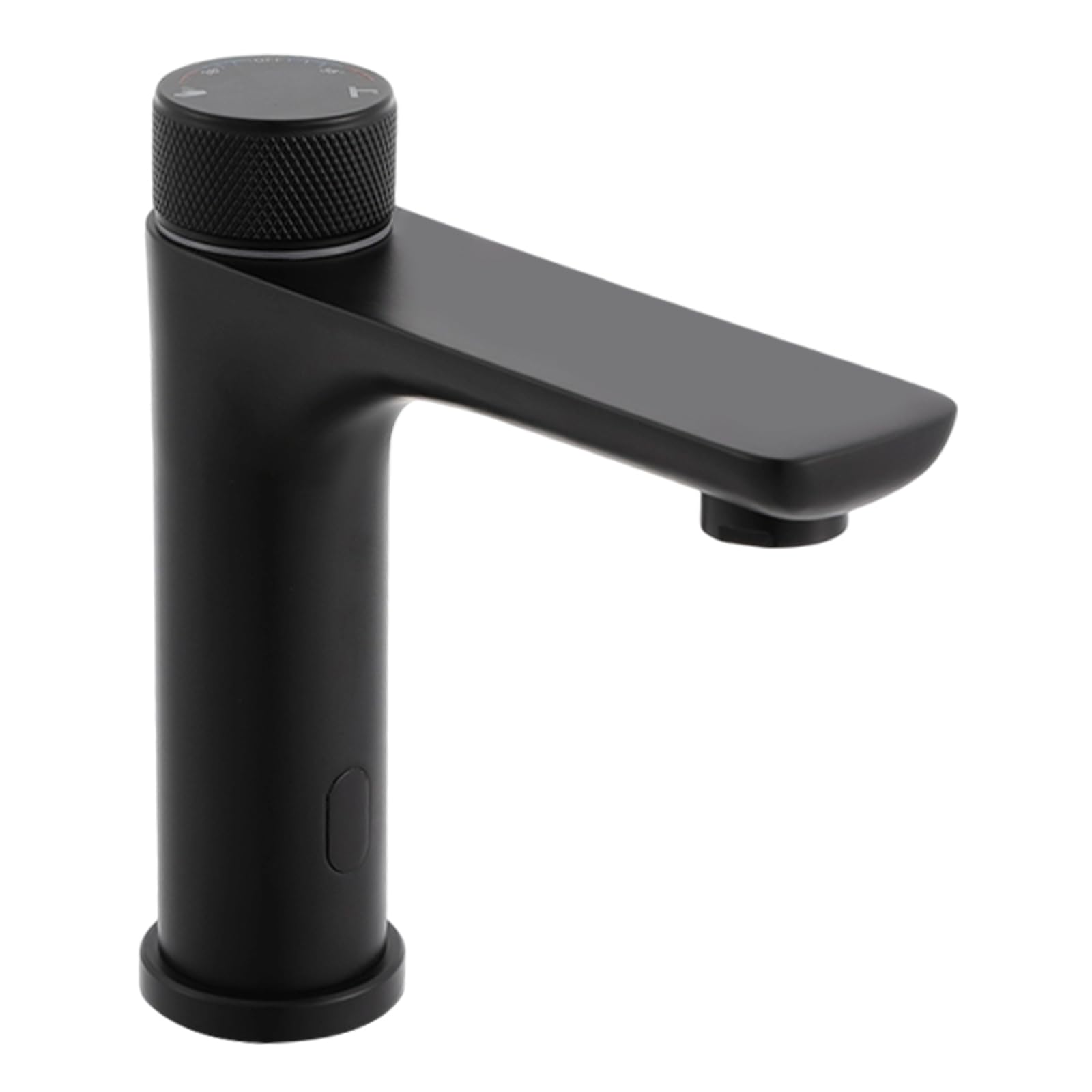 Rubinetto a infrarossi per bagno con sensore, rubinetto automatico da bagno senza contatto, per lavabo, bagno, cucina, lavandino a mano (nero)