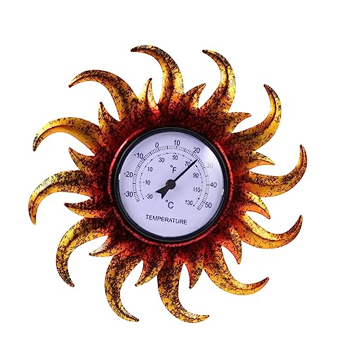 Milisten Wall Mounted Thermometer Temperature Gauge for Garden Patio Home Practical Design with Fine Workmanship