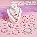 NewBandMo Jewelry Making Kit Toys for Girls 8-12, Bracelet Making Kit for Girls, DIY Craft Kits for Teen Girl Age 8 9 10, Christmas Birthday Gifts for Kids 8 10 11 12 Year Old Girl (Pink)