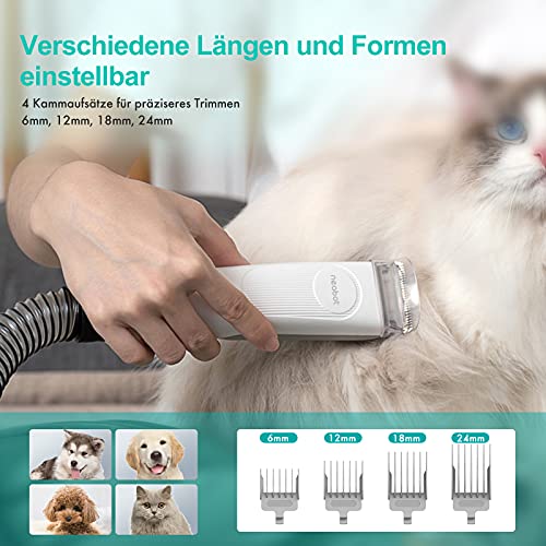 Neabot Neakasa P1 Pro Hundeschermaschine mit Tierhaar Staubsauger 13000 Pa Haustierpflegeset, leise Schermaschine Hund Katze Tierhaarschneidemaschine Tierhaarentferner, 5 bewährten Pflegewerkzeugen