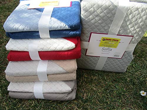 PAGO POCO Steppdecke für Einzelbett, Frühling, Sommer, einfarbig, wendbar, alle Farben 2021