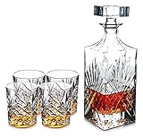 [ Whiskey Retreat]: This crystal whisky decanter suit is perfect for whisky,bourbon,vodka, bourbon and other white spirits. The perfect gift for any whisky lover or Scottish drinker or a Christmas gift for a special character