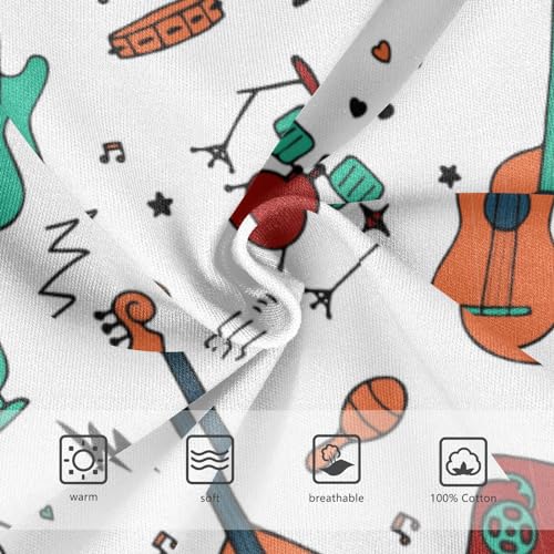 Pigsaly Boys' Underwear Music Instruments Boys Briefs Guitar Violin Lightning Toddler Underwear 4T Multicolor3