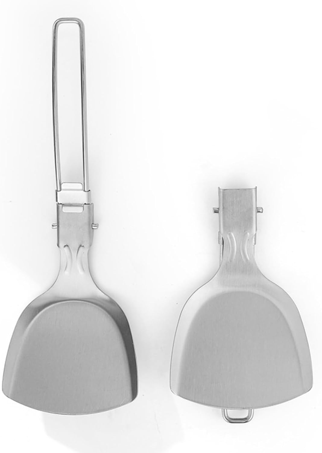 Folding Spatula Portable Stainless Steel Food Turner Spatula Foldable Cooking Utensil for Outdoor Camping Picnic Barbecue Travel Lightweight Mini Size