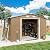 Gotland 12FT x 10FT Metal Storage Shed for Outdoor with Design of Lockable Slide Doors and Air Vent, Tiny House Utility and Tool Storage for Garden, Backyard, Patio Lawn