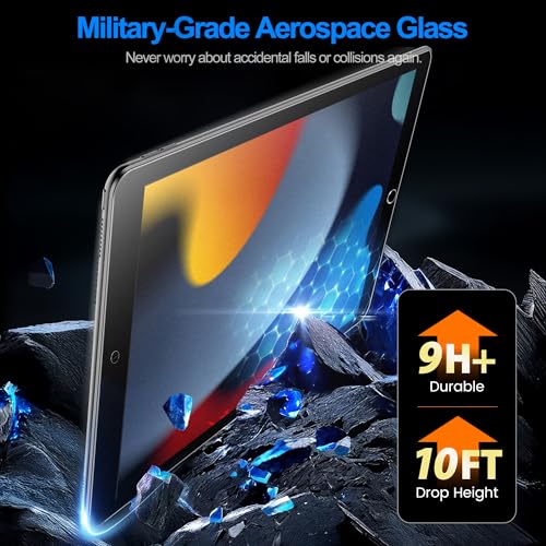 Image of EZ-GLAZ-2 Pack Paper-feel Glass Screen Protector for iPad 10.2 Inch Screen Protector 9th 8th 7th Gen (2021&2020&2019) - Apple Pencil Compatible, 9H+ Tempered Glass, Matte Film, Anti-Scratch, Bubble Free, with Installation Box