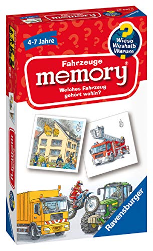 Ravensburger 20647 - Fahrzeuge memory® Wieso? Weshalb? Warum? der Spieleklassiker für 2-8 Spieler, Kinderspiel für alle Fahrzeug-Fans ab 4 bis 7 Jahren: Welches Fahrzeug gehört wohin? - Image 3