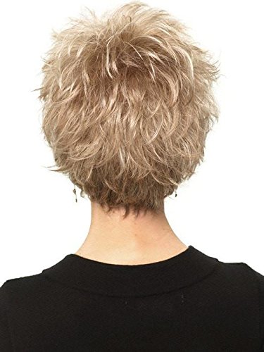Perk Avg Cap Wig Color G14+ Almond Mist - Gabor Wigs Short Textured Layers Spiky Personal Fit Capless Wide Stretch Thinner Lace