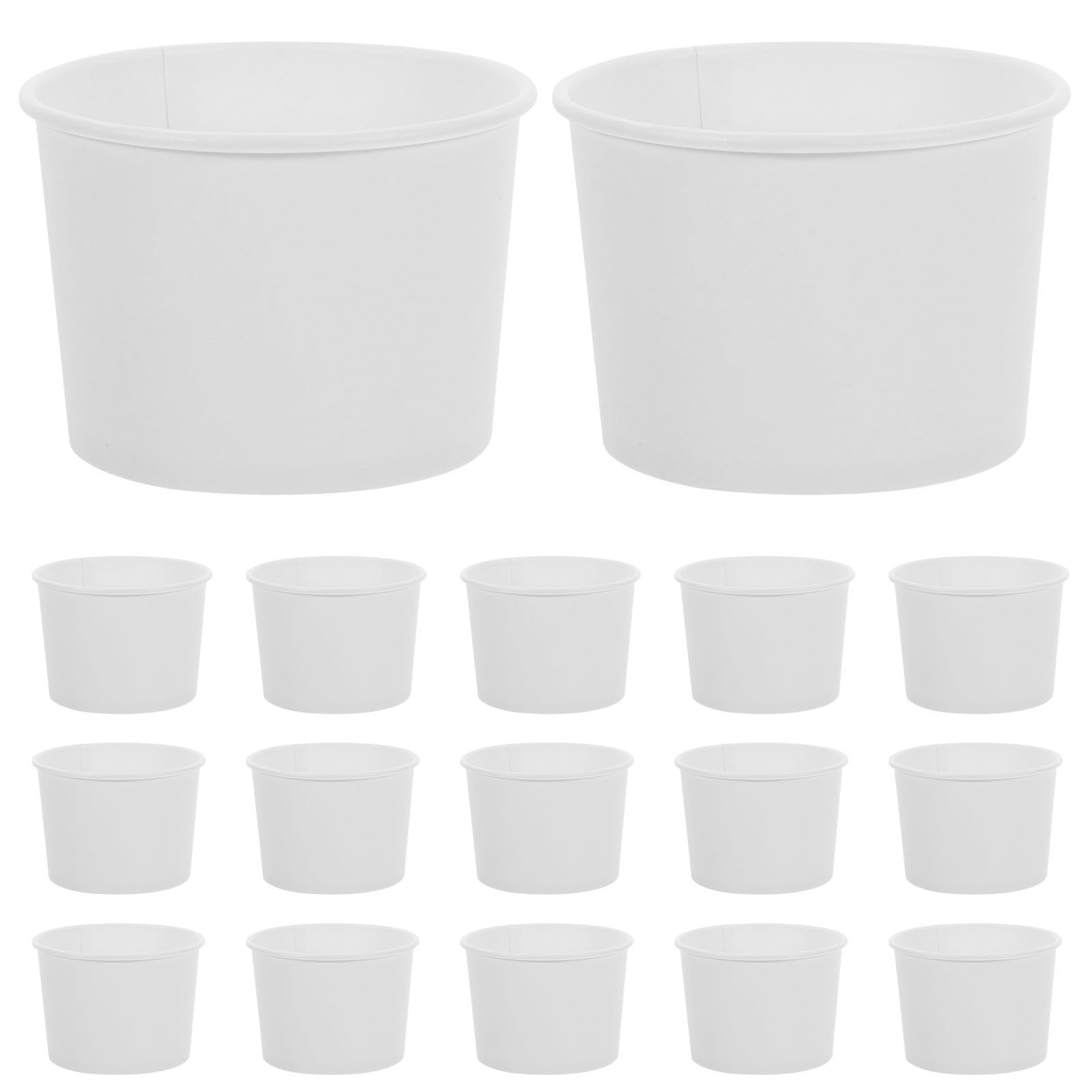 Tazones desechables biodegradables TEHAUX de papel resistentes para postres, 100 uds