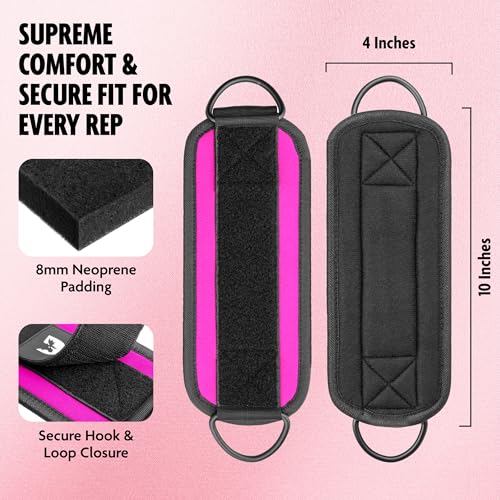 Image of DMoose Ankle Strap for Cable Machine - One Size Fit with Premium Padding, Workout Kickback Ankle Cuffs, Ankle Bands for Working Out, Booty Workouts, Leg Extension, Hip Abductors & Lower Body Exercises