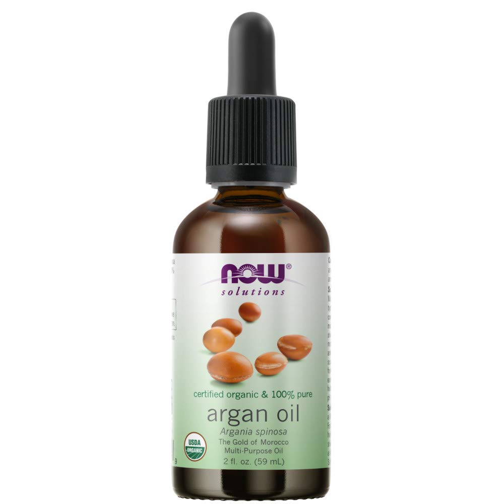 NOW Foods Solutions, Organic Argan Oil, Certified Organic and 100% Pure, "Gold of Morocco" Multi-Purpose Oil, 2-OunceUSDA Organic