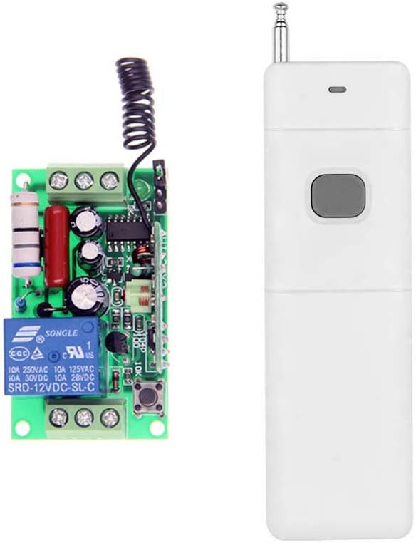 Abytele 3000m Long Range AC 110V 1 CH 1CH RF Wireless Remote Control Switch System,(1 Receiver + 1 Transmitter),315MHz
