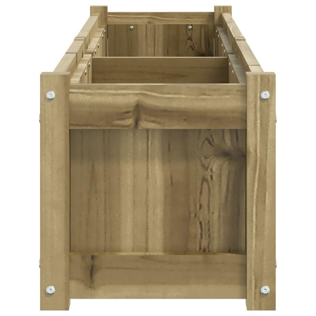 Vaso per piante in legno di pino impregnato in autoclave, 150 x 31 x 31 cm, resistente alle intemperie, con serbatoio d'acqua, fioriera per erbe aromatiche per balcone, terrazza, giardino e
