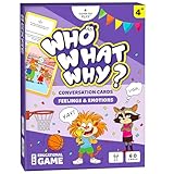 Clever Fox Play Who What Why Feelings & Emotions Conversation Cards for Kids – Social Skills & Emotional Regulation Learning Activity – Flash Card Therapy Game – SEL Tool for Kids & Toddlers Ages 4+