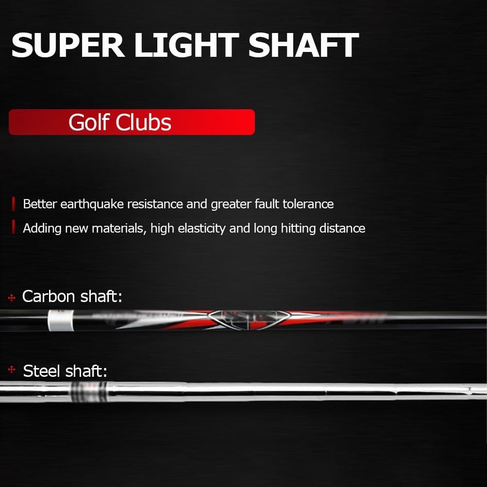 Kompletny zestaw kijów golfowych dla mężczyzn, 9-częściowy zestaw golfowy dla praworęcznych z drewnem, żelazkiem, miotaczem i torbą, sporty na świeżym powietrzu