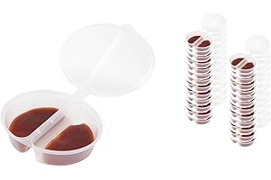 Double Condiment Containers with Lids