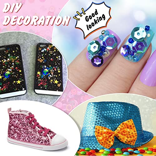 Prasacco-38000-Pcs-Sequins-for-Crafts-6-mm-Bulk-Sequins-Round-Sequins-for-Sewing-Wedding-Christmas-DIY-Arts-Crafts-150-Grams-Colorful Prasacco-38000-Pcs-Sequins-for-Crafts-6-mm-Bulk-Sequins-Round-Sequins-for-Sewing-Wedding-Christmas-DIY-Arts-Crafts-150-Grams-Colorful
