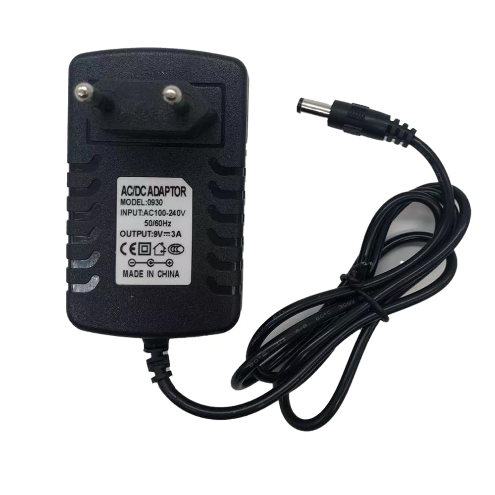 Adaptateur Secteur 9V 1A (9W) - Entrée 100-240V AC, Sortie DC 5.5x2.1/2.5mm - Pour Caméra, Routeur, Bande LED, Etc.