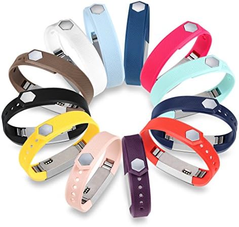 GinCoband 12PCS Fitbit Alta HR Accessory Replacement Bands with Clasp for Fitbit Alta,Alta HR Sport Arm Band No Tracker (Small)