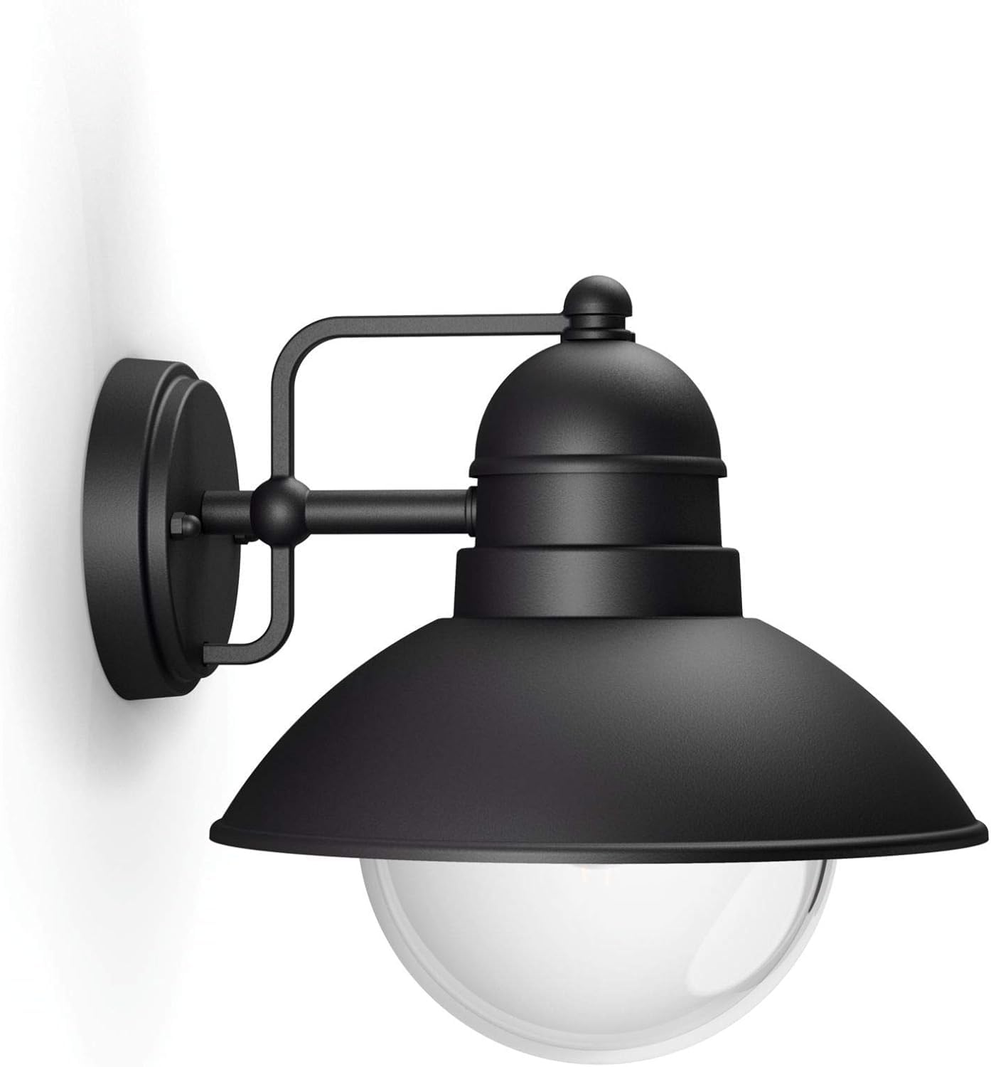 Philips Philips Hoverfly Outdoor Wall Light, IP44 Weather-resistant, Durable, Aluminium, Classic Design, Black, E27 Bulb Sold Separately