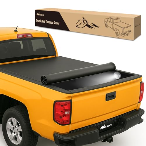 Nilight Soft Roll-Up Tonneau Cover Compatible with Chevy Silverado/GMC Sierra 1500 2007 2008 2009 2010 2011 2012 2013–6.5ft Truck Bed Cover