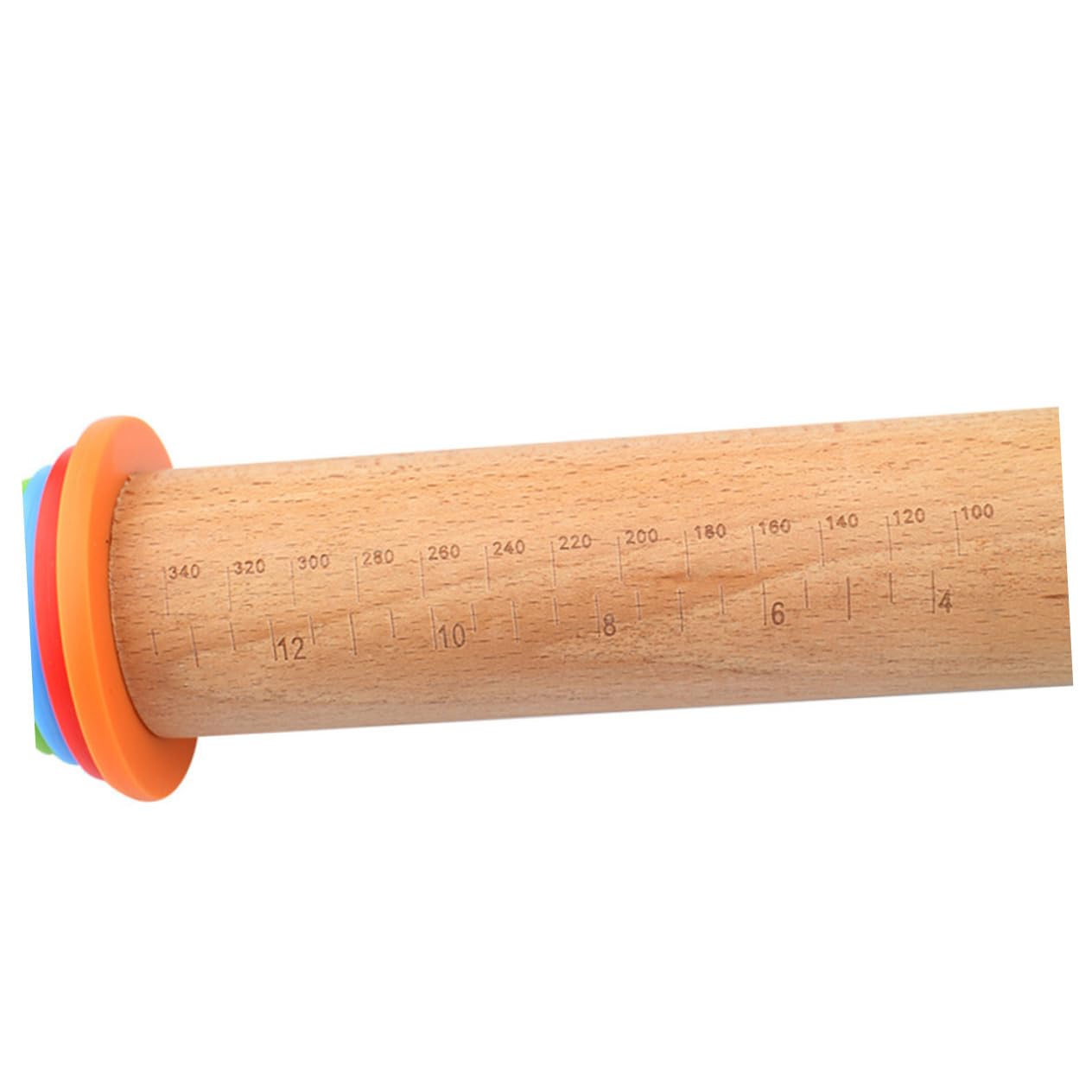 Amosfun Rodillo Antiadherente de Escala Discos Haya Ajustable Madera con Removibles Mango Seguro y Diseño para Repostería y Pasta Casera