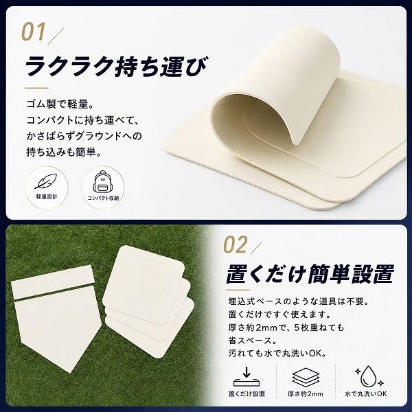Amazon | 野球 練習 ビギナーズベース5点セット ホームベース 塁ベース