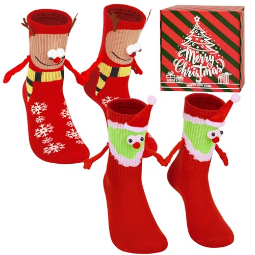 Christmas Women Socks Gifts, Funny Novelty Cute Holiday Crew Xmas