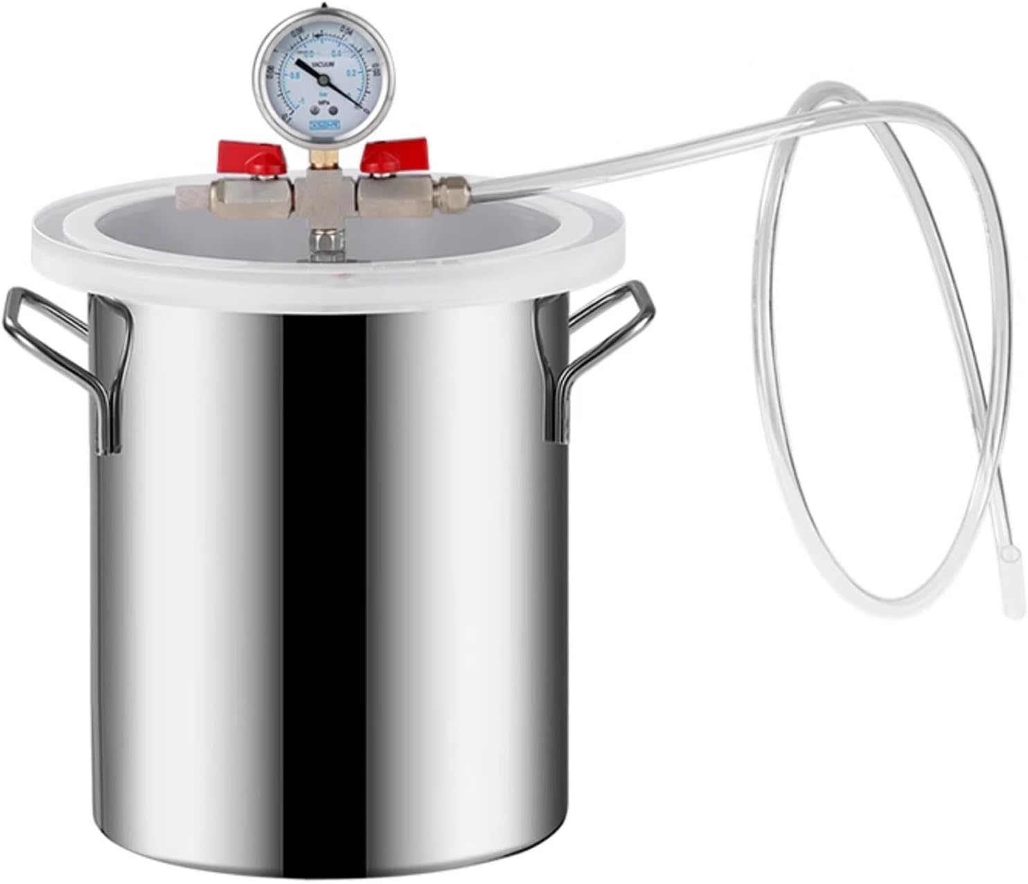 Vacuum Degassing Chamber Kit,with Transparent Lid,Easy Installation,for Wood Stabilization,Resin Degassing (6L)
