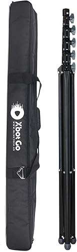 Miniatura 6 de XbotGo Juego de trípode T4, estructura de aleación, hasta 13 pies, bolsa de almacenamiento profesional, pies antideslizantes resistentes al viento,