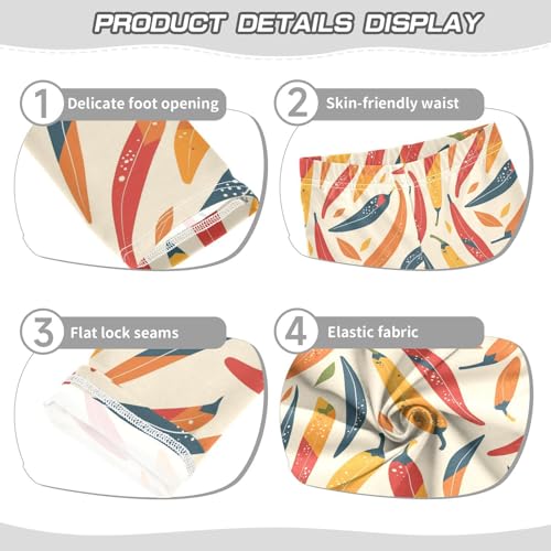 KLL Hot Chili Peppers Seamless Pattern Toddler Girl Cotton Pants Fashion High Waisted Dance Pants Running3